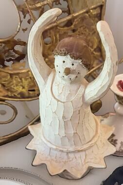 Furryville Ballerina Snowman FOLK ART Statue Dancing Tutu Winter 3682/67